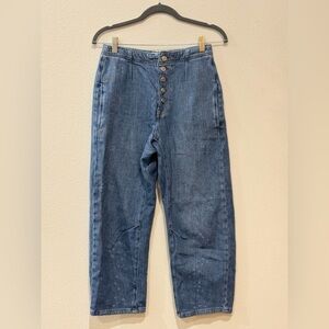 We The Free Denim Button-Fly Barrel Jeans